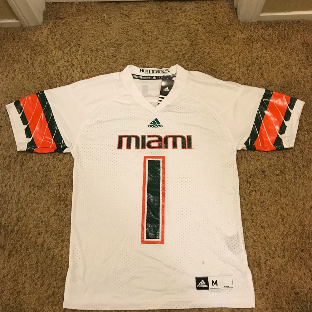 Original Adidas Miami Hurricanes NCCA Jersey